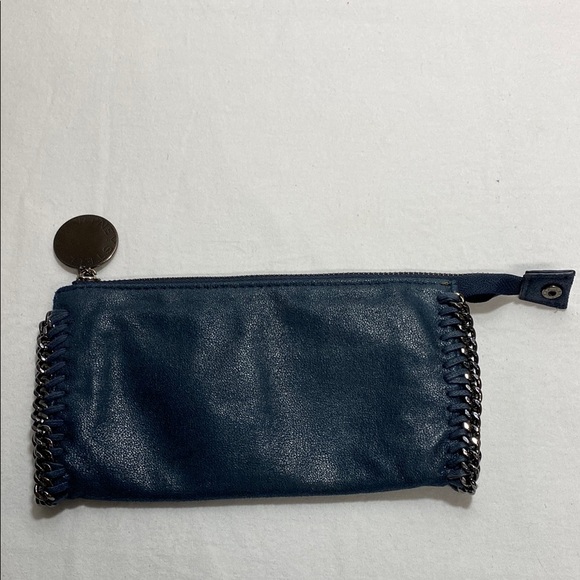 Stella McCartney Falabella Blue Wallet with Textured Finish - Picture 2 of 9